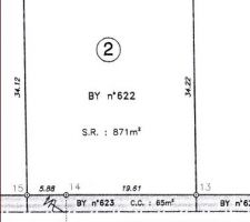 Plan de notre terrain.