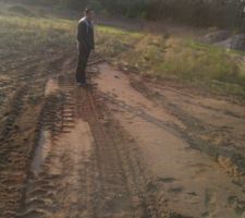 Notre terrain juste après la viabilisation.