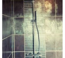 Fa&iuml;ences de la douche dans la salle de bain