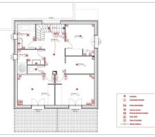 Plan electricité de l'étage