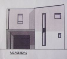 La fa&ccedil;ade Nord , mais les teintes d'enduits ne sont pas d&eacute;finitives