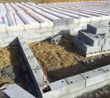 Sous bassement de la futur terrasse en bois, j'ai demandé ça comme ça pas de prise de tête je pose les lambourdes dessus (pour le niveau)et juste à régler les supports intermédiaires après.