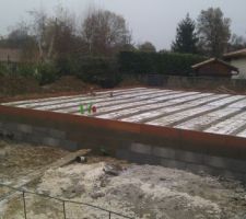 Tout est pret pour couler la dalle