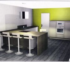 1er version de notre projet cuisine Model Asia de cuisinella
