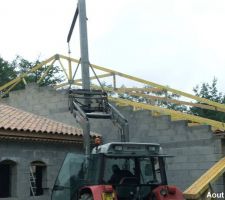 Fermette avec appui sur mur de refend