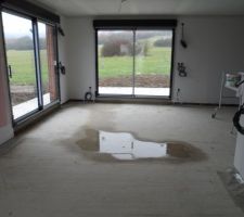 Flaque d'eau dans le salon