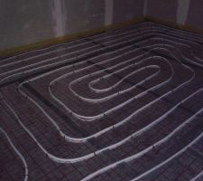 Plancher chauffant salon/séjour