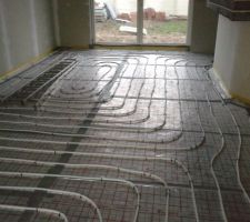 Plancher chauffant salon/séjour