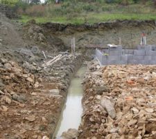 Octobre,la pluie
drainage et 20 cm d'empierrement en