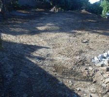 Ca y est notre terrain est plat et sans arbres