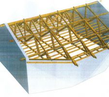 'ECOTRADI' : vue 3D coté Sud, hors chevrons