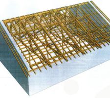 Vue 3D côté Nord, avec chevrons