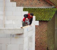 Perçage des sablères et chaînage horizontal