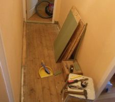 Parquet brut avant travaux
