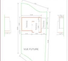 Plan de ma maison après intégration de l'abris de jardin... si tenté qu'on m'accorde l'autorisation !?!