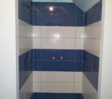 Sdb 1er le carrelage est bleu