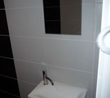 Lave main plus miroir wc bas