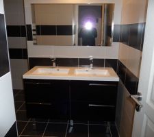 Meuble sdb du bas avec miroir