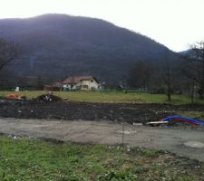 Une belle vue du terrain nettoyer et la servitude que nous avons attendu si lontemps !!! 
Merci Papa Noel !!!