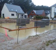 Avant le pompage de l'eau