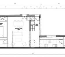 Plan du RDC de la maison que l'on souhaite faire.