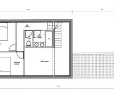 Plan de l'tage de la maison que l'on souhaite faire...