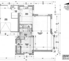 Plan du projet de la maison partie res de chaussée