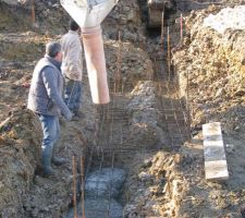 Petite vue du ferraillage et puis du béton