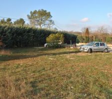 Une vue de notre terrain