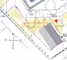 Implantation de la maison sur notre terrain