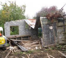 Démolition de l'extension du garage