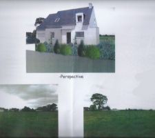 Image 3d de la maison et du terrain