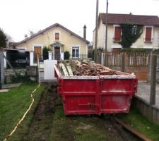 Benne rempli fin de la démolition