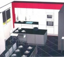 Vue 3D de notre future cuisine