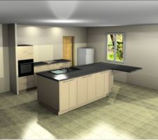 Projet cuisine, photoréalisme kitchendraw