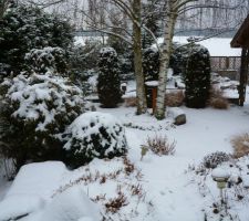 Jardin sours la neige