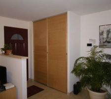 Des portes de placard qui agrémentent notre entrée - pas déçu de la promo chez leroy merlin