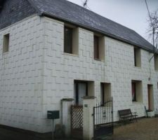 Vue façade SUD et Ouest....isolation extérieur avec bardage affreux!!