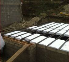 Pr&eacute;paration de la 1ere dalle