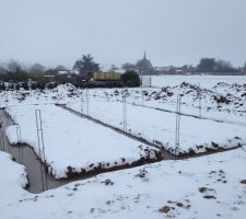 Fondations sous la neige