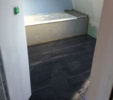 Salle de bain du haut en cours