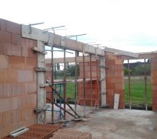 Coffrage de la poutre centrale