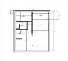 Plan de la maison effectué sur Sweet Home 3D