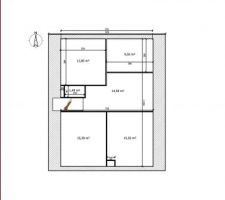 Plan des combles effectué sur Sweet Home 3D