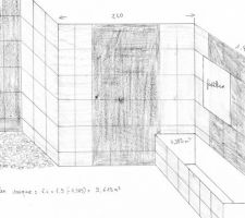 Vue d'ensemble, le sol sera beige coordonn&eacute;