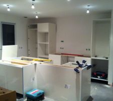 Cuisine en phase de montage