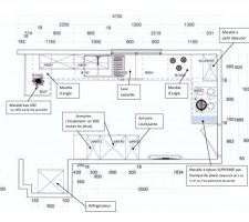 Plan prévu pour la cuisine