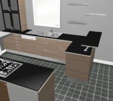 Rendu finale de la cuisine Vu 1