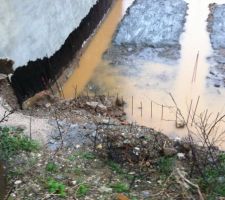 Fondations sous les eaux après un orage comme on les connait dans le sud