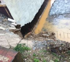 Fondations sous les eaux après un orage comme on les connait dans le sud